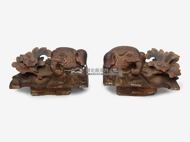 木雕吉祥象雀替一對藏品圖，第1張