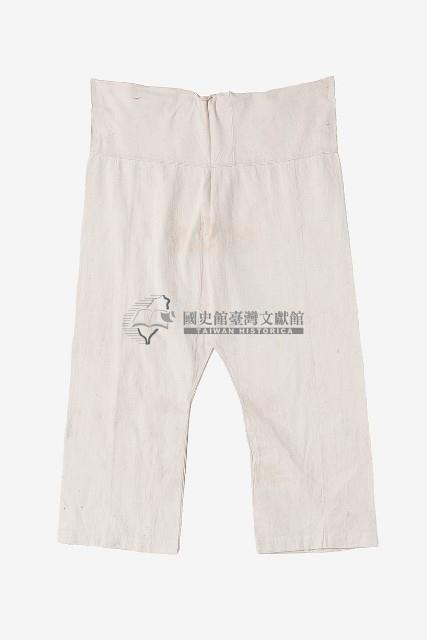 臺灣漢人族群女性白色大襠褲藏品圖，第1張