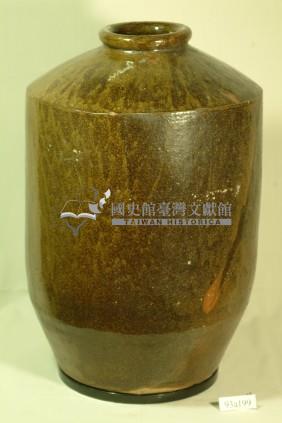 深棕褐釉窄口直壁式陶甕藏品圖，第1張