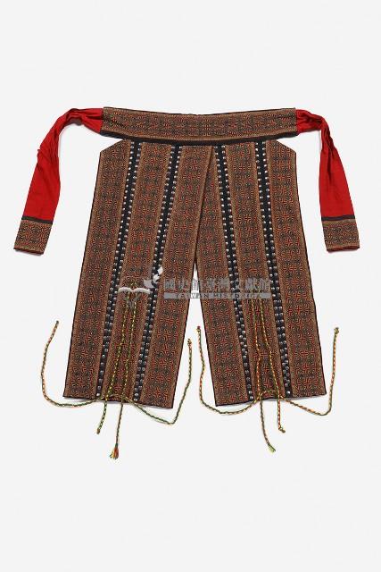 排灣族八芒星繡樣男後敞褲藏品圖，第1張