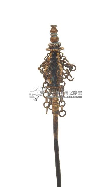 金屬製鍊環式髮釵藏品圖，第1張