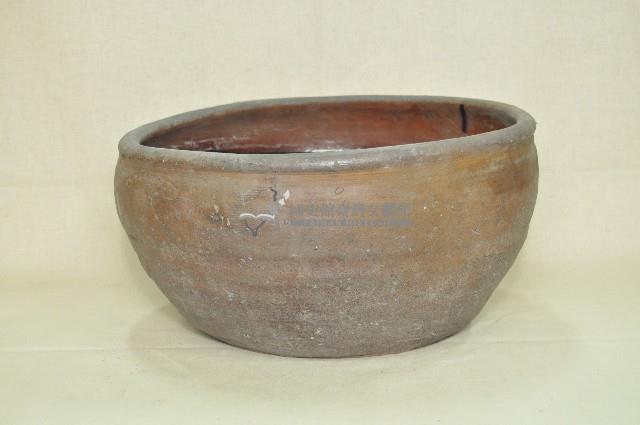 寬口醬釉陶盆藏品圖，第1張