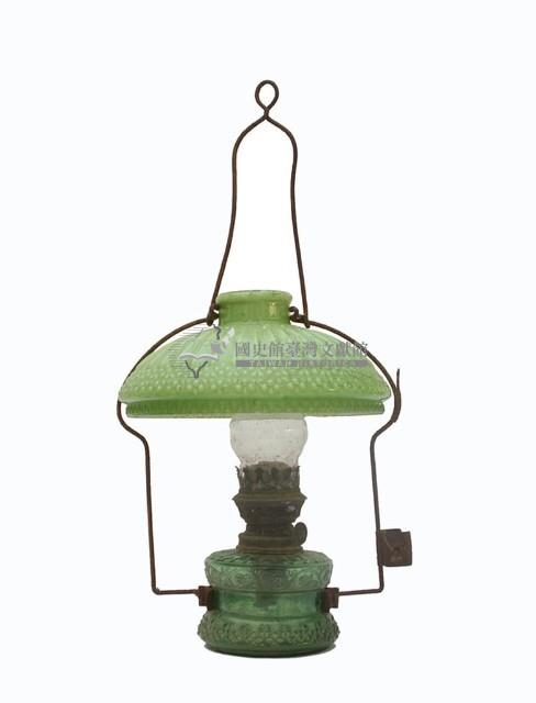 綠色玻璃燈罩掛式吊燈藏品圖，第1張