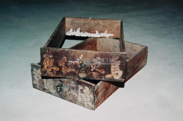 木製中藥材抽屜盒（兩件，缺盒底）藏品圖，第1張