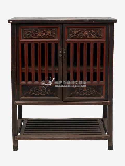 木製朱漆碗廚藏品圖，第1張