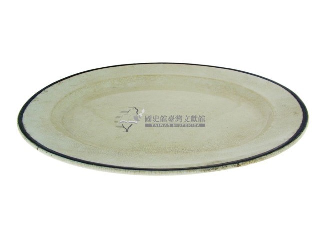 藍口白瓷橢圓形盤（多件）藏品圖，第1張