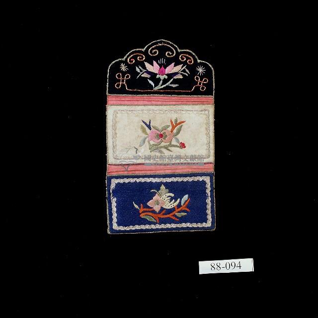 花卉圖樣長方褡褳荷包藏品圖，第1張