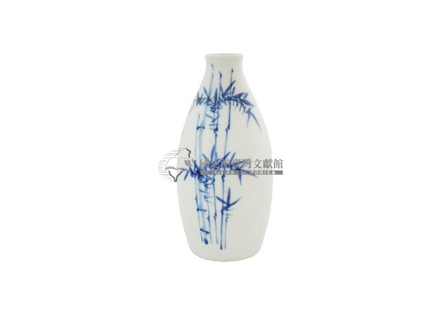 青花古仙款竹林紋窄口瓶藏品圖，第1張