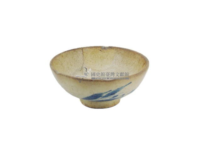 青花葉紋瓷碗藏品圖，第1張