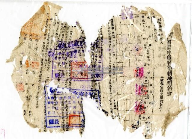 陳書修陳添旺簽定私有耕地租約書藏品圖，第1張