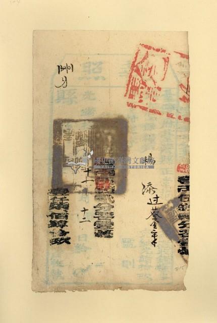 光緒二□年楊添之執照藏品圖，第1張