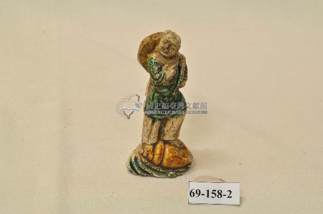 交趾陶藍采和人物像藏品圖，第1張