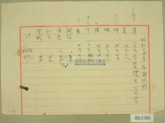 昭和十四年后期地租藏品圖，第1張