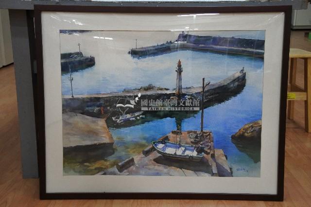 鄧詩展水彩畫-水湳洞漁港藏品圖，第1張