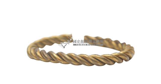 金屬製繩紋手環一對藏品圖，第1張