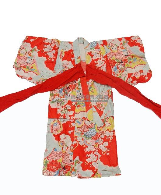 浮世繪風格之紅色和服藏品圖，第1張