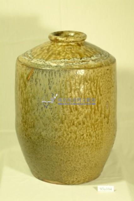 虎皮紋黃褐色窄口直壁式陶甕藏品圖，第1張