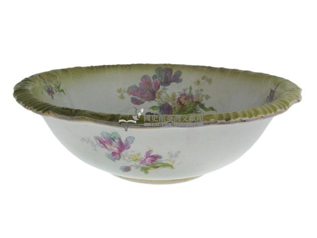 彩繪印花紋折枝花卉墩式碗、白瓷盤（多組）藏品圖，第1張