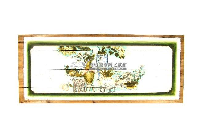 陳登科傅色油彩瓶花圖木板壁畫藏品圖，第1張