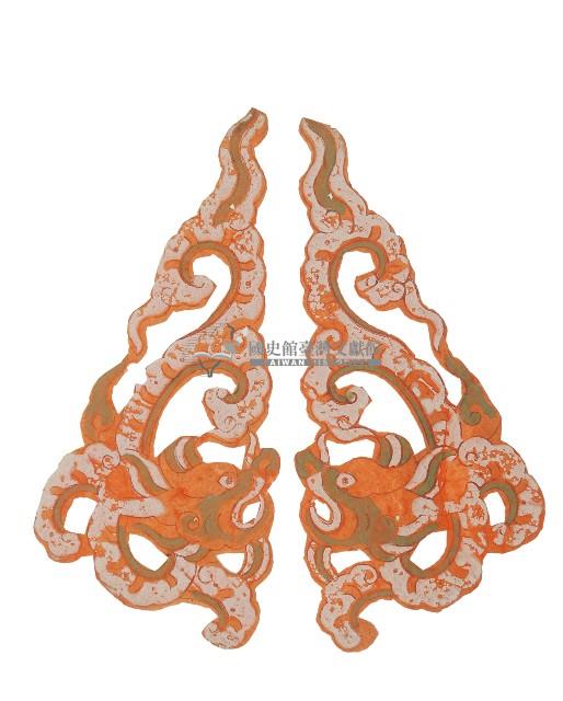 燈座雙龍部件版畫藏品圖，第1張