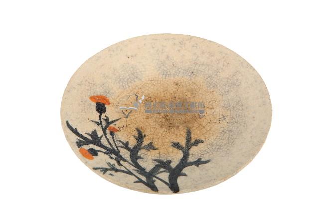 彩繪蒲公英紋盤藏品圖，第1張