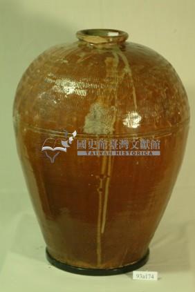 印款紅棕釉拍打印紋窄口豐肩式陶甕藏品圖，第1張