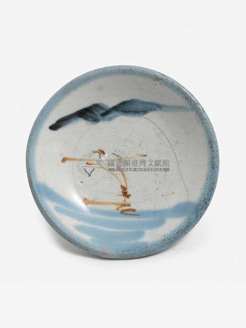 青花彩繪山水孤艇紋盤藏品圖，第1張