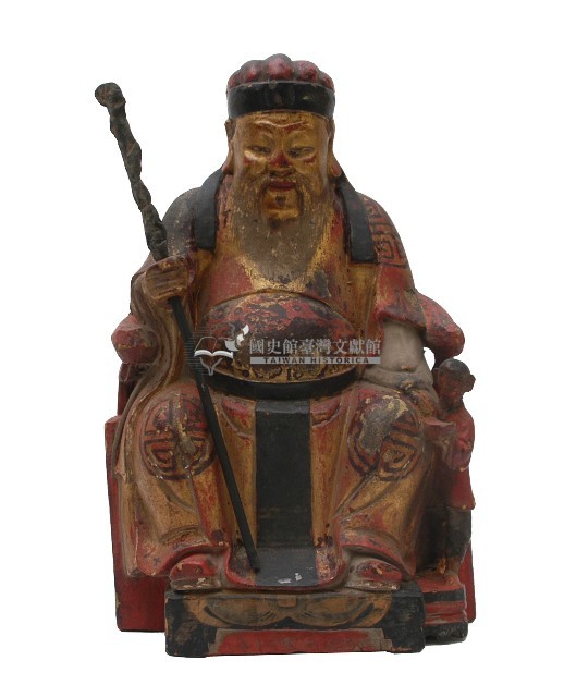 木雕土地公像藏品圖，第1張