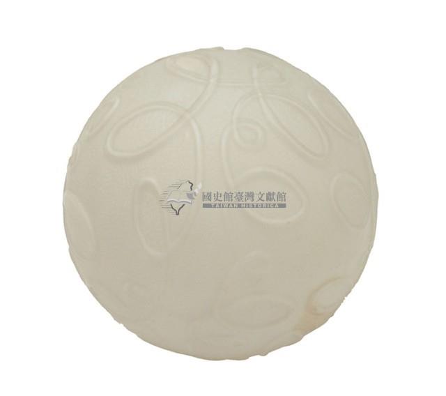 白色不規則線紋圓形玻璃燈罩藏品圖，第1張