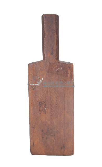 木色大日本國旗紀元節扇型木製模具藏品圖，第1張