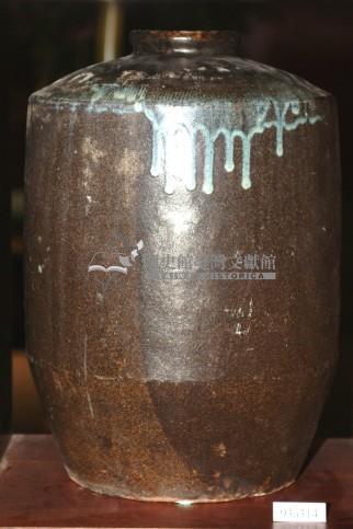 黑褐釉拍打印紋窄口直壁式陶甕藏品圖，第1張