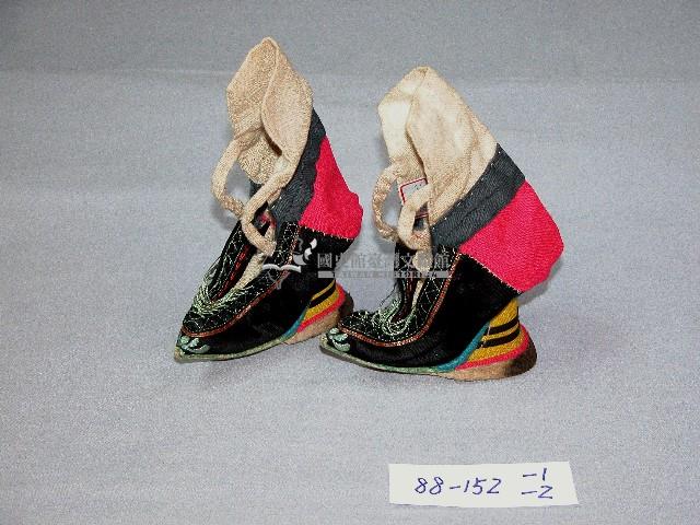 網眼提跟拽跟鼻彩布弓鞋藏品圖，第1張