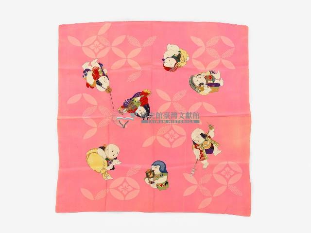 粉紅色浮世繪繡樣包巾藏品圖，第1張