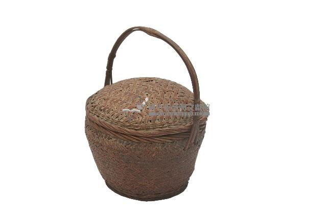 竹製有蓋小謝籃藏品圖，第1張