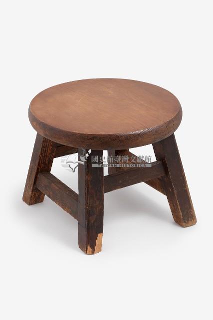 木製圓形小型矮凳藏品圖，第1張