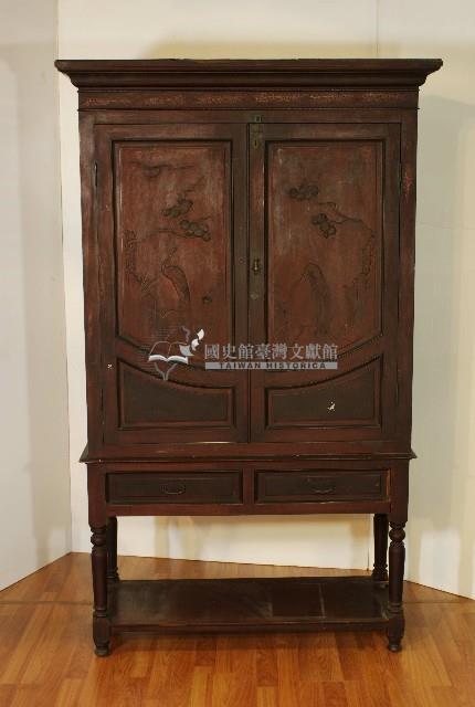 木製花鳥紋衣櫥藏品圖，第2張