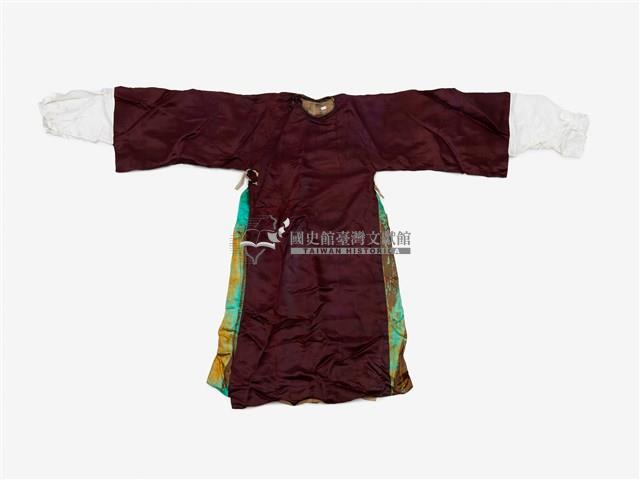 咖啡色滾綠邊戲服藏品圖，第1張