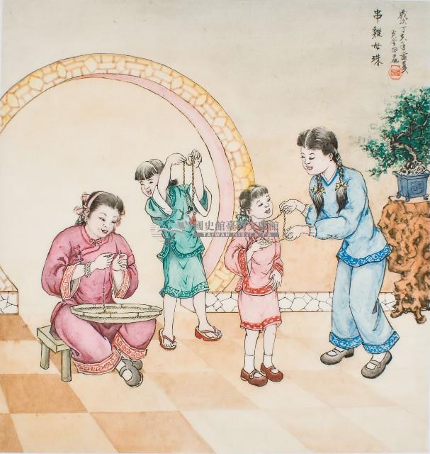 黃金田於丁亥年孟夏創作之串雞母珠藏品圖，第1張