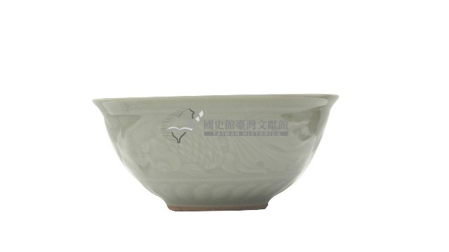青釉印金魚紋碗藏品圖，第1張