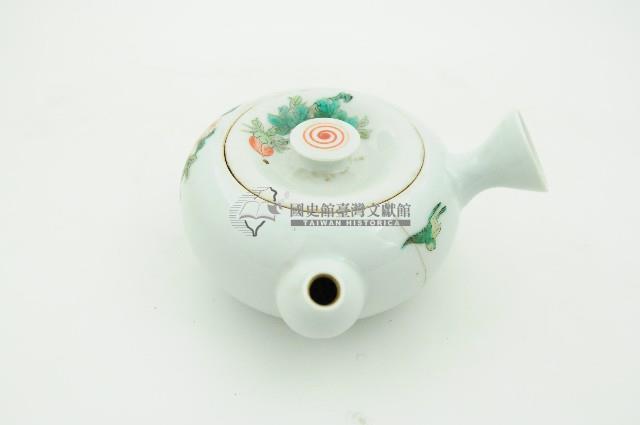 九谷窯五彩牡丹花鳥石紋側把壺（急需）藏品圖，第1張