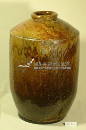 紅褐釉窄口直壁式陶甕藏品圖，第1張