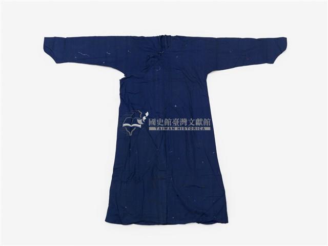 藍色素面長擺戲服藏品圖，第1張