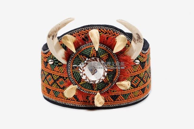 魯凱族男頭飾藏品圖，第1張