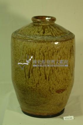 棕褐流釉窄口直壁式陶甕藏品圖，第1張