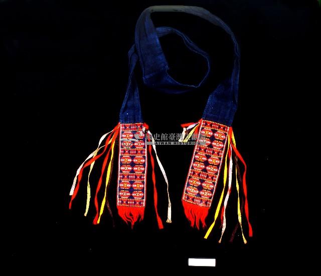 排灣族織紋深色腰帶藏品圖，第1張