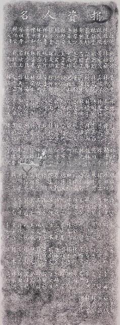 臺中中學創立捐資人名錄拓本藏品圖，第1張