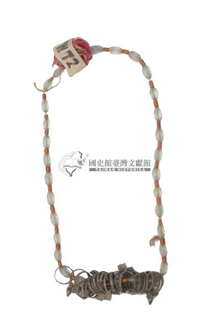 排灣族金屬環及貝珠項鍊藏品圖，第1張
