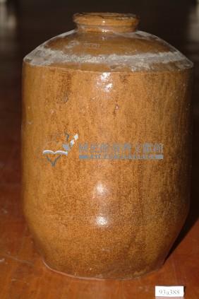 斑紋棕褐釉窄口直壁式陶甕藏品圖，第1張