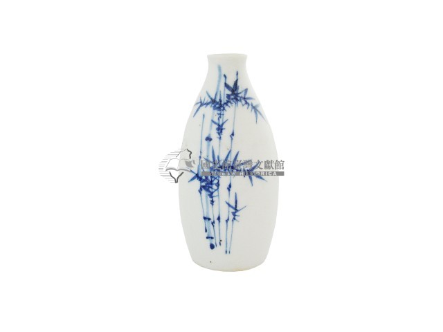 青花古仙款竹林紋窄口瓶藏品圖，第1張
