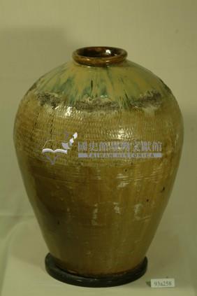 米黃釉拍打印紋窄口豐肩式陶甕藏品圖，第1張